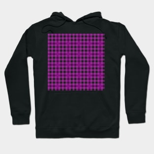 Purple Pixel Plaid Hoodie